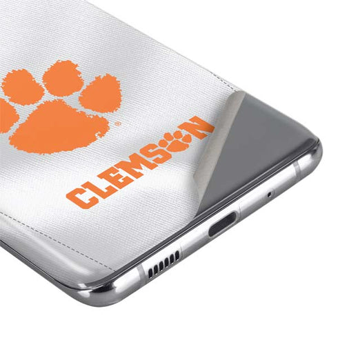 Clemson University White Jersey Galaxy S20 Ultra 5G Skin