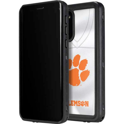 Clemson University White Jersey Galaxy S20 Waterproof Case