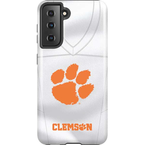 Clemson University White Jersey Galaxy S21 5G Pro Case