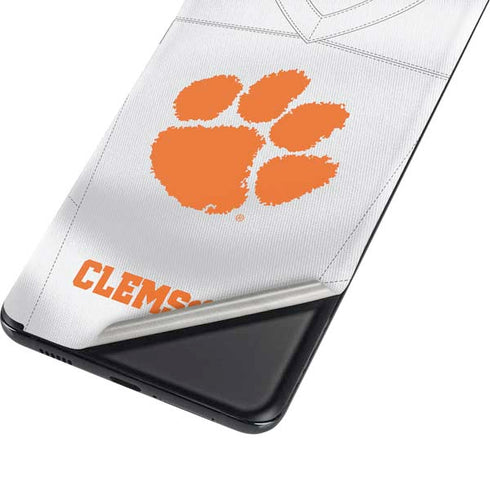 Clemson University White Jersey Galaxy S21 Plus 5G Skin
