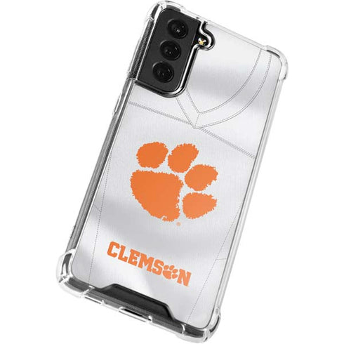 Clemson University White Jersey Galaxy S22 Plus Clear Case