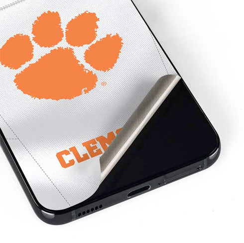 Clemson University White Jersey Galaxy S22 Plus Skin