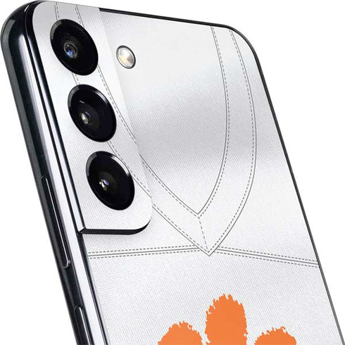 Clemson University White Jersey Galaxy S22 Skin