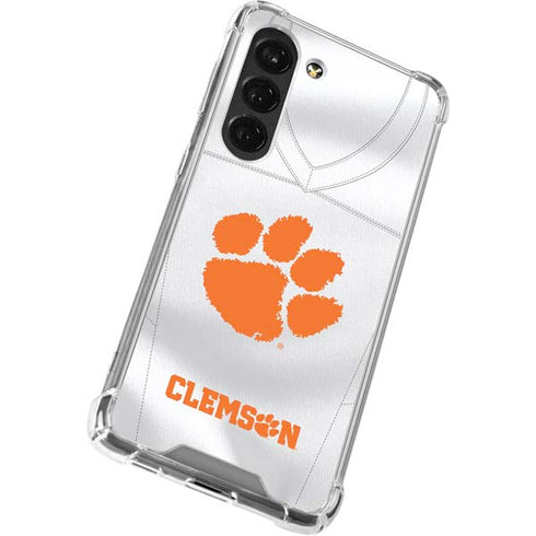 Clemson University White Jersey Galaxy S23 Clear Case