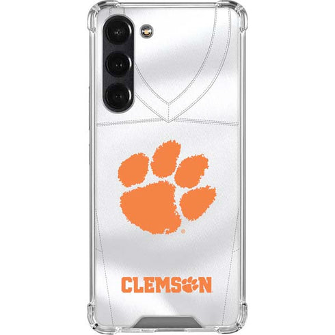 Clemson University White Jersey Galaxy S23 Plus Clear Case