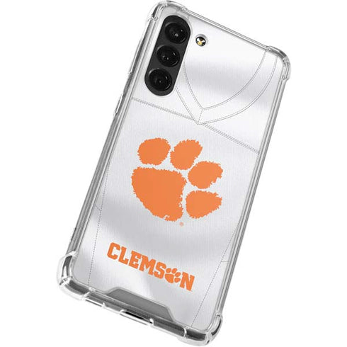 Clemson University White Jersey Galaxy S23 Plus Clear Case