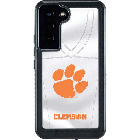 Clemson University White Jersey Galaxy S23 Plus Waterproof Case