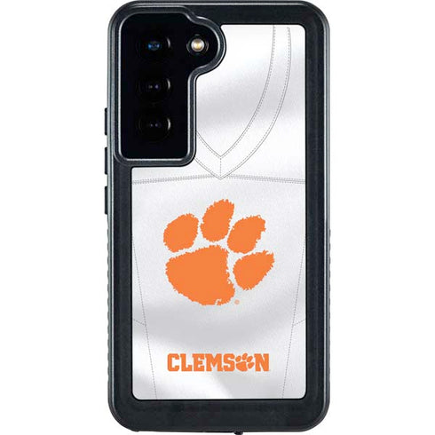 Clemson University White Jersey Galaxy S23 Waterproof Case