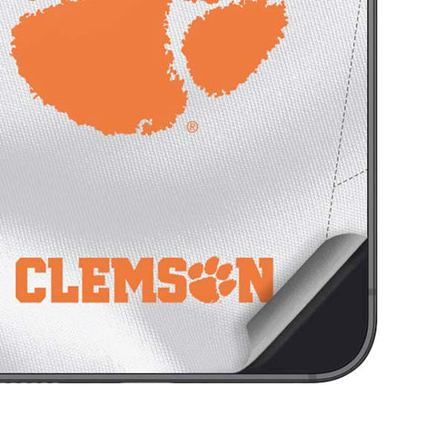 Clemson University White Jersey Galaxy S25 Plus Skin