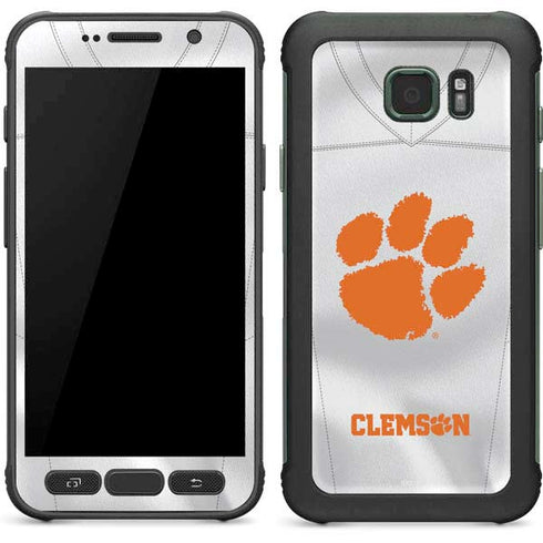 Clemson University White Jersey Galaxy S7 Active Skin