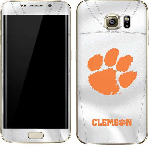 Clemson University White Jersey Galaxy S7 Edge Skin
