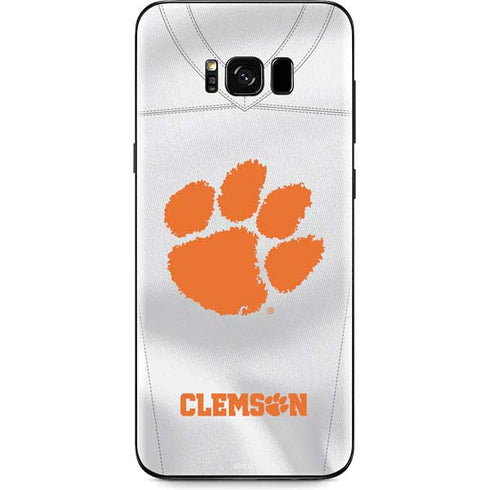 Clemson University White Jersey Galaxy S8 Plus Skin