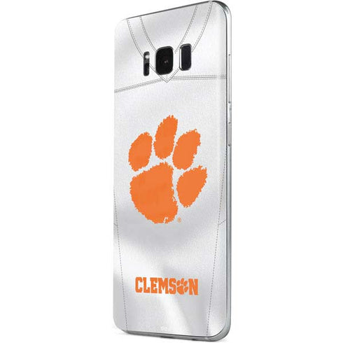 Clemson University White Jersey Galaxy S8 Plus Skin