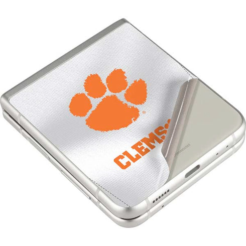 Clemson University White Jersey Galaxy Z Flip3 5G Skin
