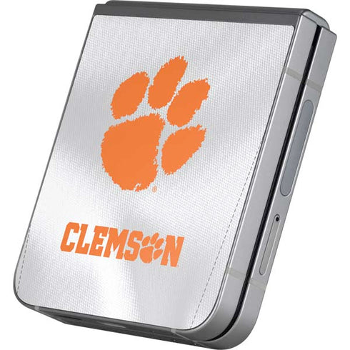 Clemson University White Jersey Galaxy Z Flip6 Skin