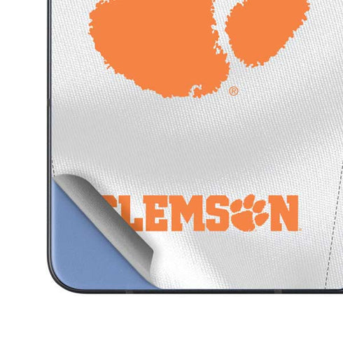 Clemson University White Jersey Galaxy Z Fold5 5G Skin