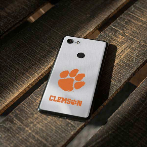 Clemson University White Jersey Google Pixel 3 Skin