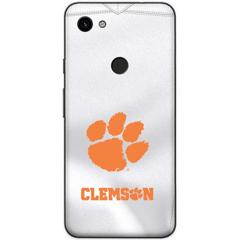 Clemson University White Jersey Google Pixel 3a Skin