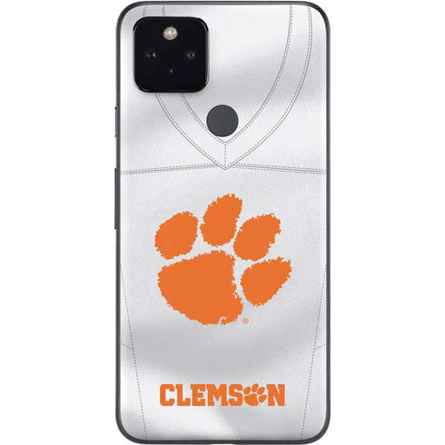 Clemson University White Jersey Google Pixel 5a Skin