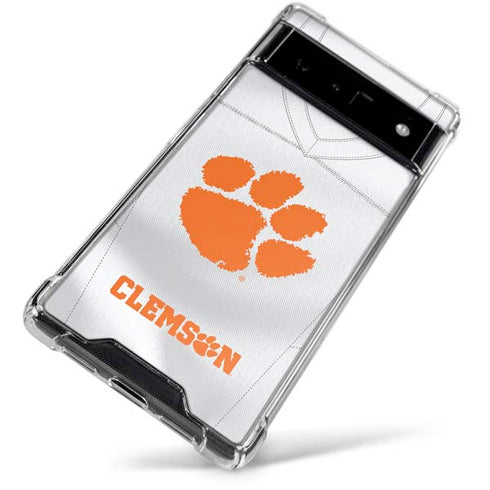 Clemson University White Jersey Google Pixel 6 Clear Case