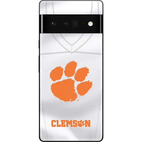 Clemson University White Jersey Google Pixel 6 Pro Skin