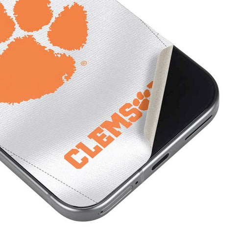 Clemson University White Jersey Google Pixel 9 Skin
