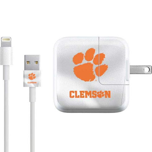 Clemson University White Jersey iPad Charger (10W USB) Skin