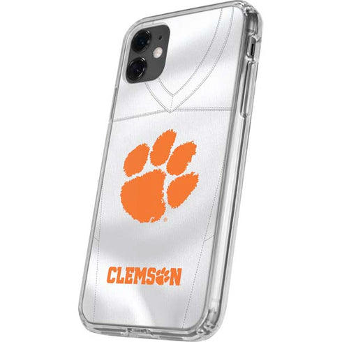 Clemson University White Jersey iPhone 11 Clear Case