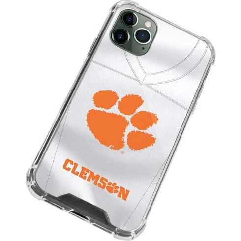 Clemson University White Jersey iPhone 12 Pro Clear Case