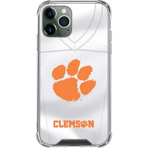 Clemson University White Jersey iPhone 12 Pro Max Clear Case
