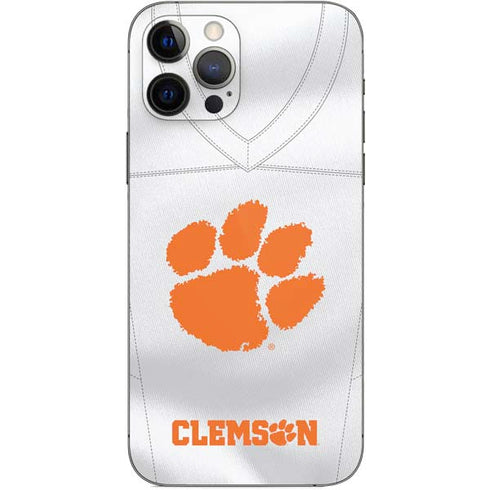 Clemson University White Jersey iPhone 12 Pro Skin