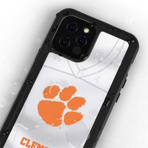Clemson University White Jersey iPhone 12 Pro Waterproof Case