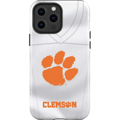 Clemson University White Jersey iPhone 13 Pro Max Impact Case