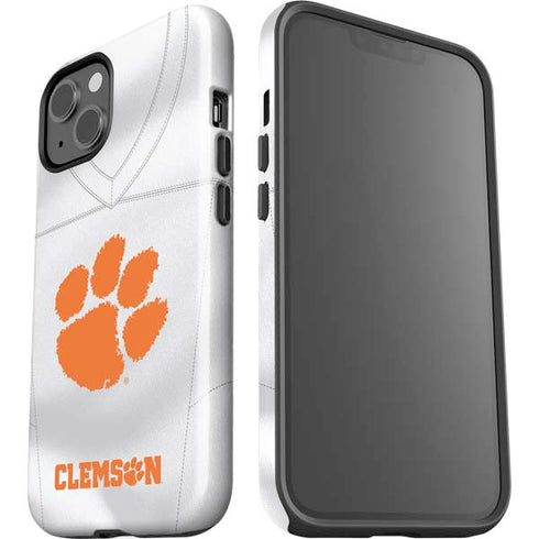 Clemson University White Jersey iPhone 14 Impact Case