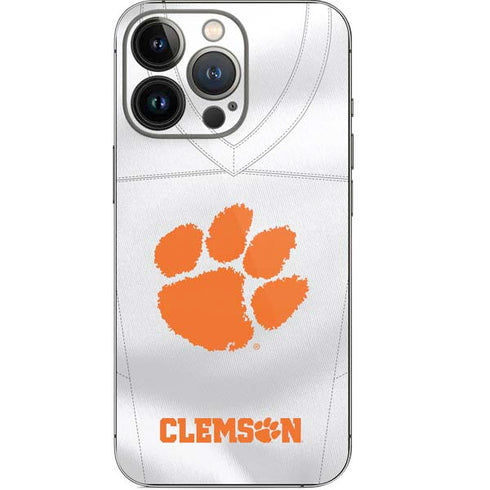 Clemson University White Jersey iPhone 14 Pro Skin