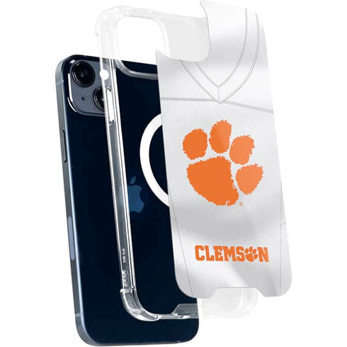 Clemson University White Jersey iPhone 15 MagSafe Case