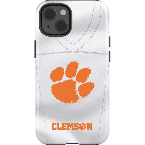 Clemson University White Jersey iPhone 15 Plus Impact Case