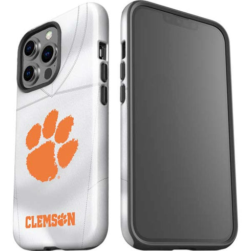 Clemson University White Jersey iPhone 15 Pro Impact Case