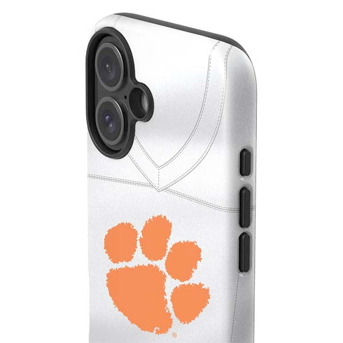 Clemson University White Jersey iPhone 16 Plus Impact Case