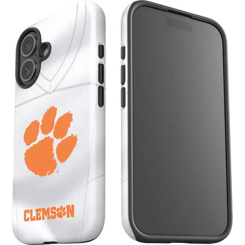 Clemson University White Jersey iPhone 16 Plus Impact Case