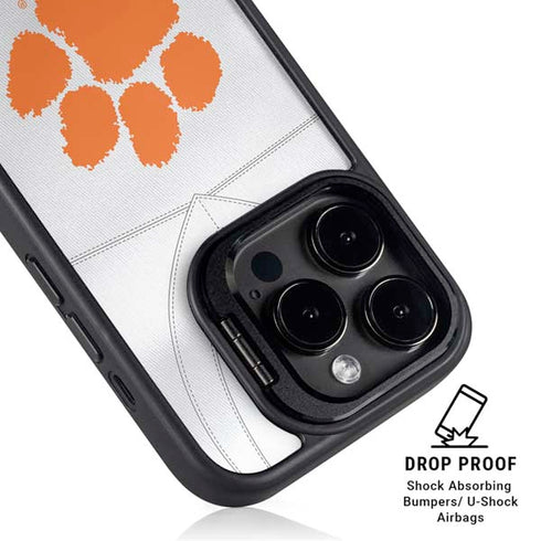 Clemson University White Jersey iPhone 16 Pro Max Kickstand Case
