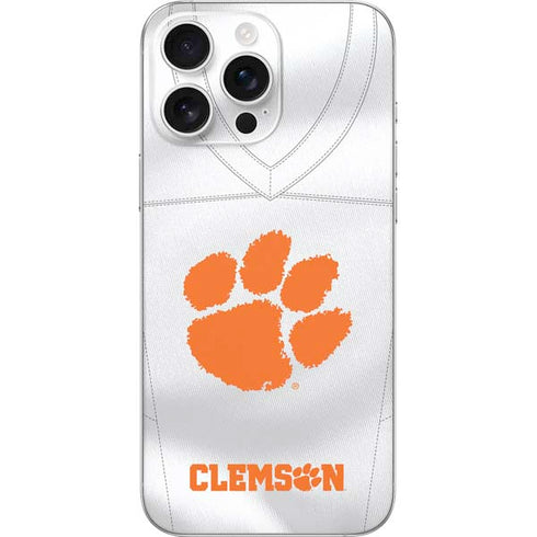 Clemson University White Jersey iPhone 16 Pro Max Skin