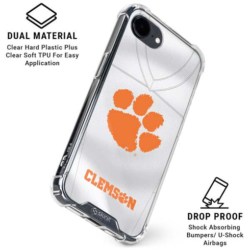 Clemson University White Jersey iPhone 16e Clear Case