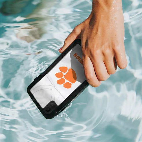 Clemson University White Jersey iPhone XR Waterproof Case