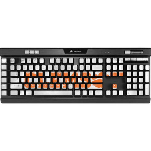 Clemson University White Jersey K95 RGB PLATINUM Mechanical Gaming Keyboard Skin