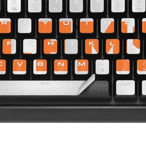 Clemson University White Jersey K95 RGB PLATINUM Mechanical Gaming Keyboard Skin