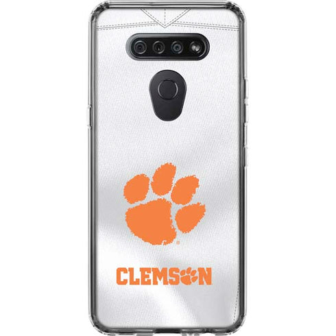 Clemson University White Jersey LG K51/Q51 Clear Case