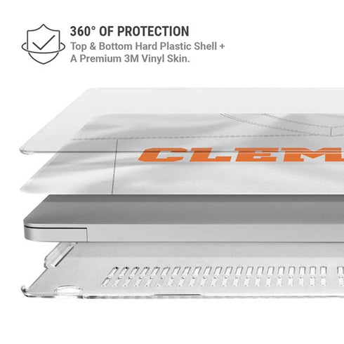 Clemson University White Jersey MacBook Pro 14in (2021-24) Case plus Skin
