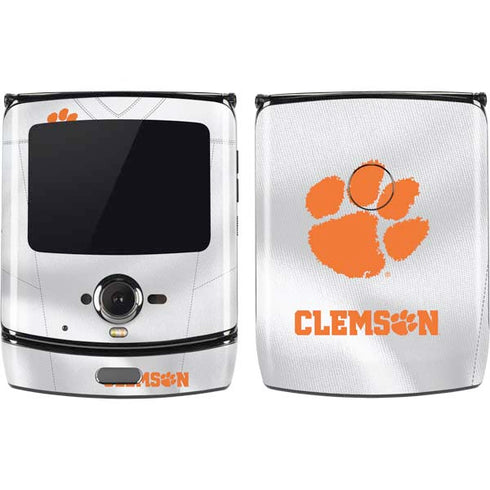 Clemson University White Jersey Motorola RAZR Skin