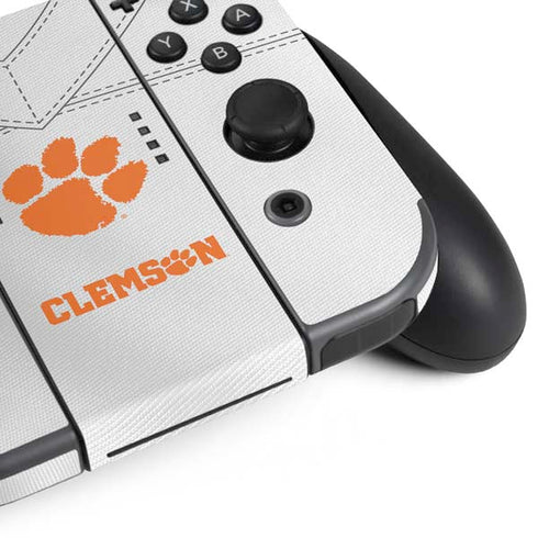 Clemson University White Jersey Nintendo Switch Bundle Skin